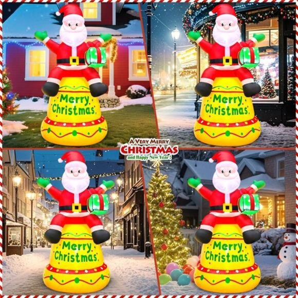 5FT Christmas Inflatable Decoration Inflatable Santa Blow Up Yard - Picture 3 of 6